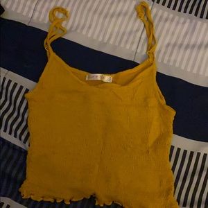 Yellow crop top